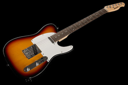 Harley Benton TE-20 Комплект Електрическа Китара Единичен разрез с SS Конфигурация на Пикапите Sunburst с Калъф