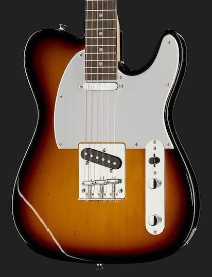 Harley Benton TE-20 Комплект Електрическа Китара Единичен разрез с SS Конфигурация на Пикапите Sunburst с Калъф