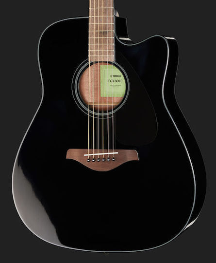 Yamaha Полуакустичен Китара FGX-800C Отрязана Черно