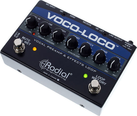 Radial Voco-Loco Swither Mic Πετάλι Preamp Φωνής