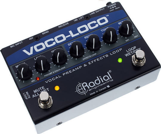 Radial Voco-Loco Swither Mic Πετάλι Preamp Φωνής