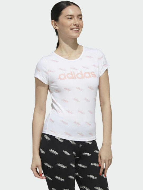 Adidas Favorites Women's Athletic T-shirt Glow Pink