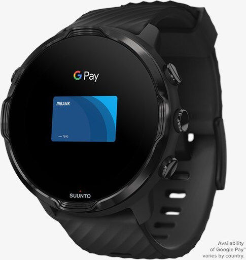 Suunto 7 All Black 50mm Αδιάβροχο Smartwatch με Παλμογράφο (Μαύρο)