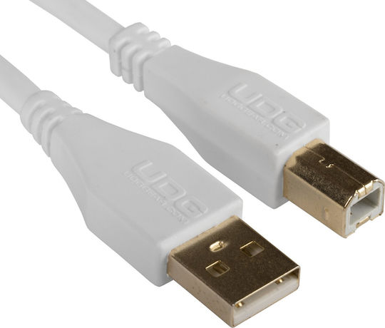 UDG USB 2.0 Kabel USB-A-Stecker - USB-B-Stecker Weiß 2m U95002WT