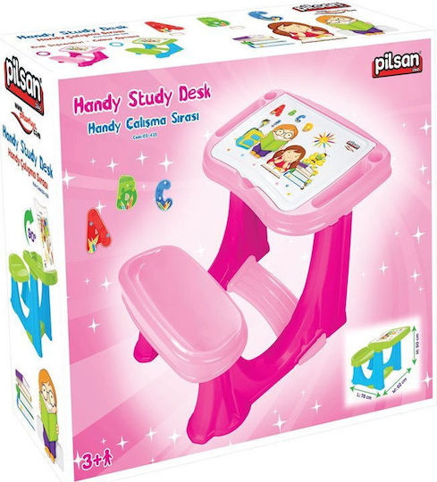 Handy Study 03433 Kinderschreibtisch zum Malen aus Plastik Rosa 03-433 Pilsan
