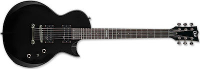 ESP LTD EC-10 Elektrische Gitarre mit Form Les Paul und HH Pickup-Anordnung in Schwarz Farbe mit Hülle