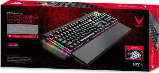 Omega Varr Neon Gaming Mechanical Keyboard with Jixian Blue switches and RGB lighting (English US)