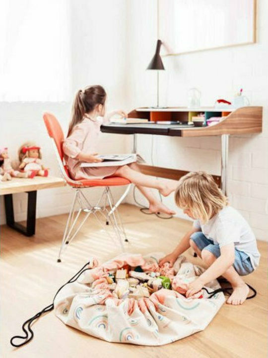 Play&go Saltea de Joacă pentru Copii din Țesătură Rainbow Alb 40cm 1buc