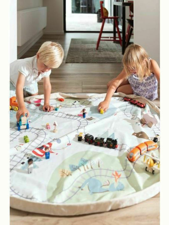 Play&go Trainmap Aktivitätsmatte Weiß 140x140cm