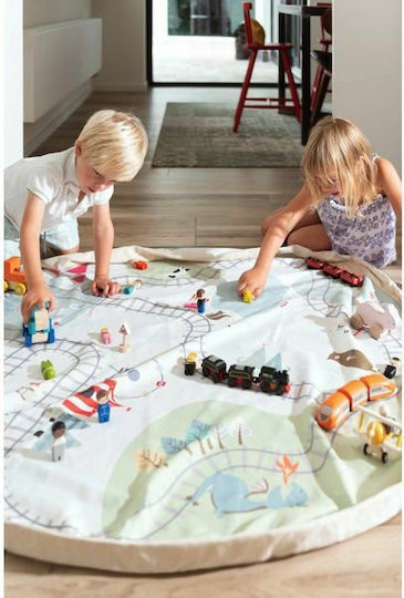Play&go Trainmap Activity Mat White 140x140cm