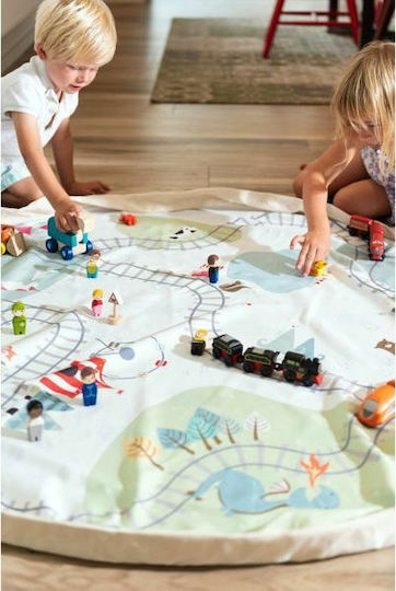Play&go Trainmap Activity Mat White 140x140cm