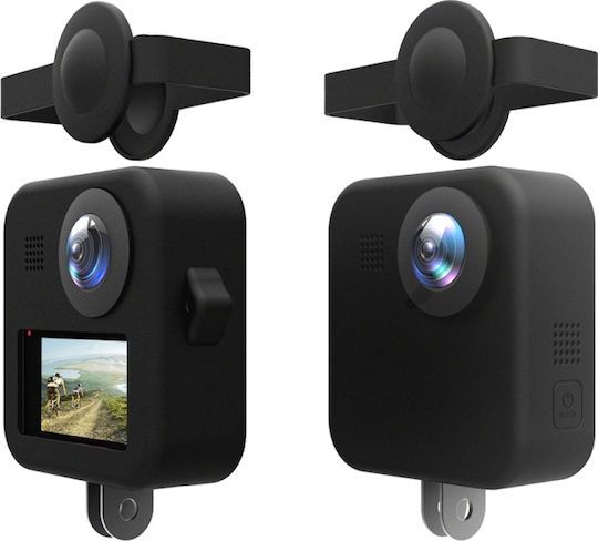 Puluz Σετ Αξεσουάρ Max Dual Lens Caps Case + Body Silicone Protective Case για GoPro