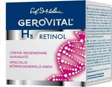 Gerovital H3 Cremă de Față pentru Anti-îmbătrânire și Reconstrucție cu Retinol 50ml