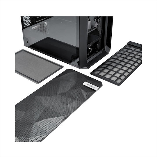 Fractal Design Meshify C Tempered Glass Gaming Midi Tower Κουτί Υπολογιστή με Πλαϊνό Παράθυρο Μαύρο