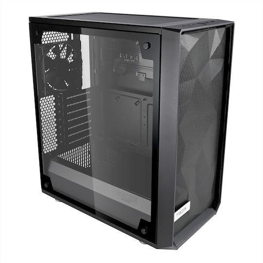 Fractal Design Meshify C Tempered Glass Gaming Midi Tower Κουτί Υπολογιστή με Πλαϊνό Παράθυρο Μαύρο