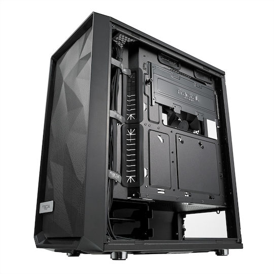 Fractal Design Meshify C Tempered Glass Gaming Midi Tower Κουτί Υπολογιστή με Πλαϊνό Παράθυρο Μαύρο