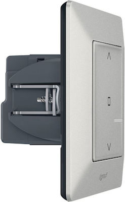 Legrand Valena Life 90 Recessed Electrical Rolling Shutters Wall Switch no Frame Basic Illuminated Silver