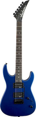 Jackson JS12 Dinky Metallic Elektrische Gitarre mit Form Stratocaster und HH Pickup-Anordnung Blue