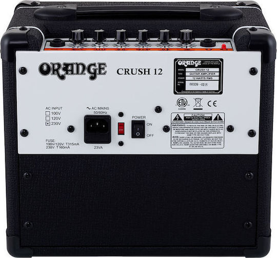 Orange Crush 12w Black Combo Ενισχυτής Ηλεκτρικής Κιθάρας 1 x 6" 12W Μαύρος