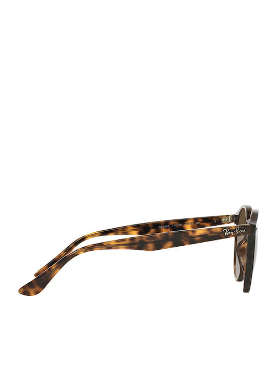 Ray Ban Unisex Sunglasses with Brown Tartaruga Plastic Frame and Brown Lens RB2180 710/73