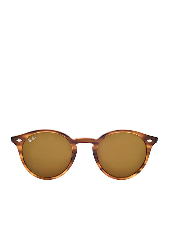 Ray Ban Unisex Sunglasses with Brown Tartaruga Plastic Frame and Brown Lens RB2180 710/73