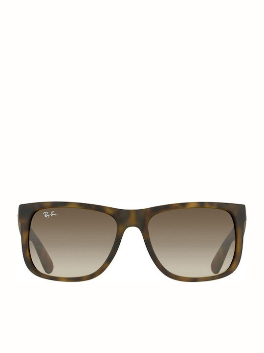 Ray Ban Justin Unisex Sunglasses with Brown Tartaruga Plastic Frame and Brown Gradient Mirror Lens RB4165 710/13