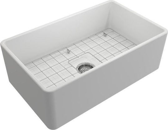 Bocchi Chiuvetă De Bucătărie Sub Masă Porțelan M76xL46cm Alb Mat