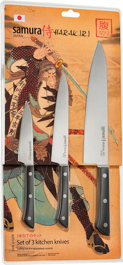 Samura Harakiri Knife Set from Stainless Steel 3pcs