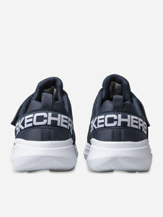 Tharo Kids Sports Shoes Running with Hoop & Loop Closure Navy Blue
