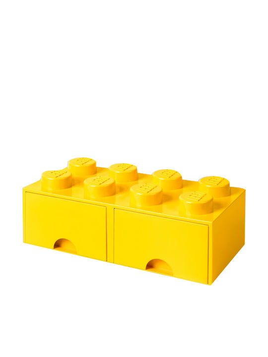 LEGO Children's Storage Box made of Plastic 8 Knobs Yellow 50x25x17cm 1pcs