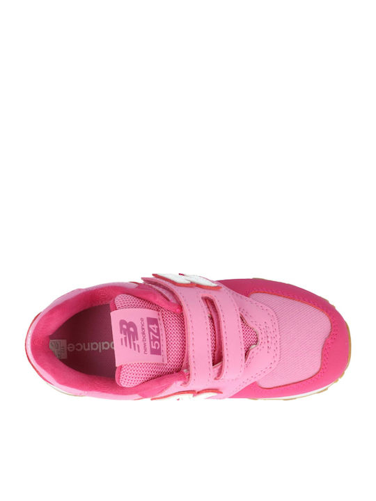 574 Youth Kids Sneakers with Scratch Pink