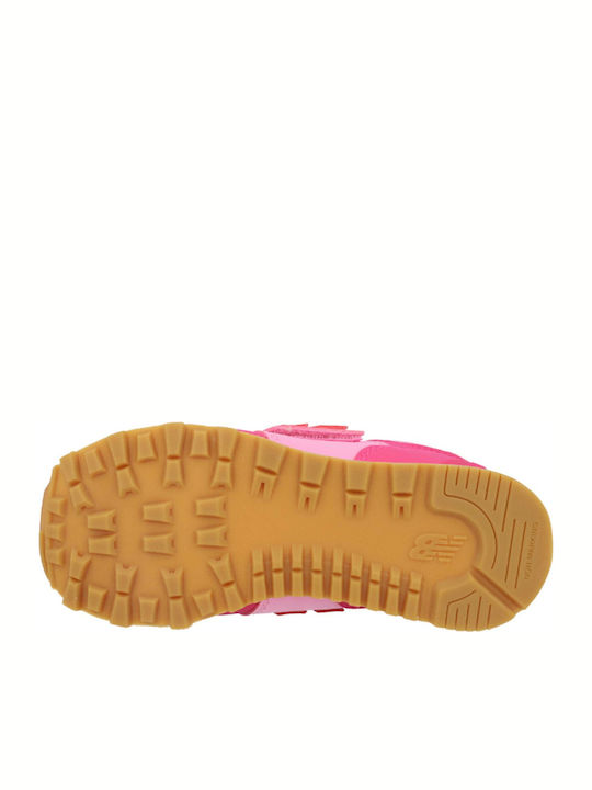 574 Youth Kids Sneakers with Scratch Pink