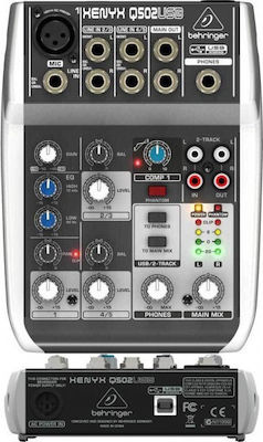 Behringer XENYX-Q502 USB Αναλογική Κονσόλα 5 Καναλιών με Phantom Power & 1 Εισόδο XLR