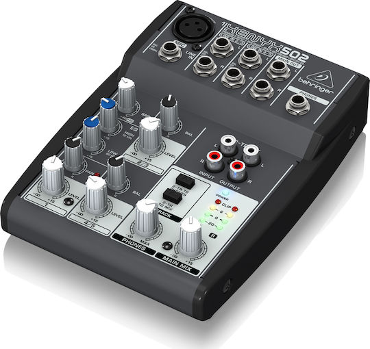 Behringer Xenyx-502 Analogmischpult 5 Kanäle mit Phantom Power & 1 XLR-Eingang