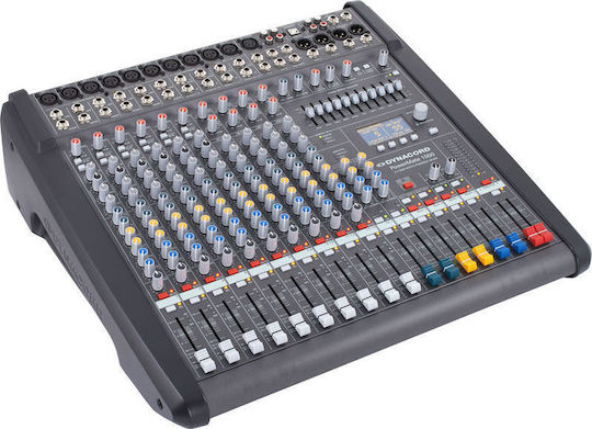 PowerMate 1000-3 Selbstverstärkend Analoge Konsole 10 Kanäle mit Phantom Power & 10 XLR-Eingänge