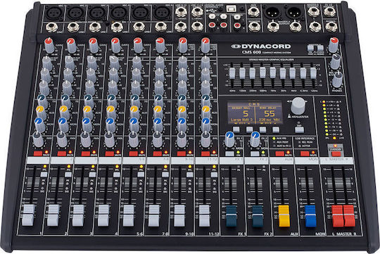 Dynacord CMS-600III Analoge Konsole 8 Kanäle mit Phantom Power & 6 XLR-Eingänge