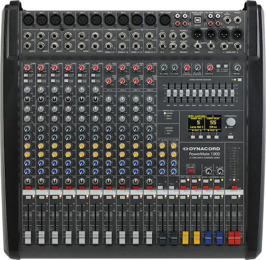 PowerMate 1000-3 Selbstverstärkend Analoge Konsole 10 Kanäle mit Phantom Power & 10 XLR-Eingänge