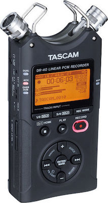 Tascam DR-40 Multichannel Battery Powered/Electric Portable Audio Digital Recorder with Memory Card