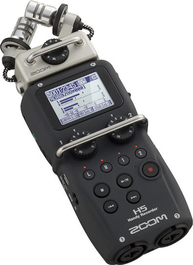 Zoom H 5 Multicanal Reportofon Digital Portabil Pe Baterie pentru Înregistrare pe Card de Memorie cu Durată de Înregistrare 15 Ore, Putere fantomă și Alimentare USB