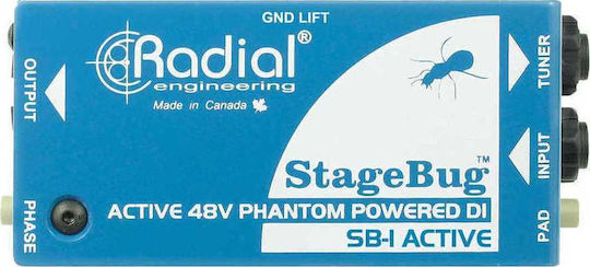 Radial SB-1 Active 1 Channel DI Box with Phantom Power
