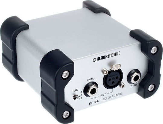 Klark Teknik DI 10A Ενεργό DI Box 1 Καναλιού με Μπαταρία και Phantom Power