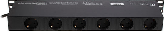 the t.racks Power MS6 DMX Switch für Lichtkonsole mit Flugkoffer Rack-Montage