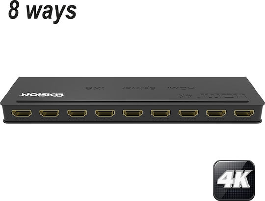 Edision 4K 1x8 HDMI Splitter 07-07-0103