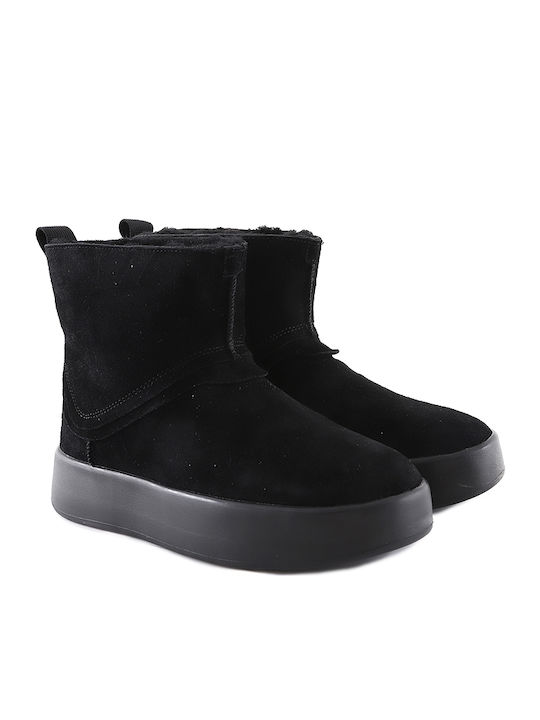 Classic Boom Suede Γυναικεία Μποτάκια Μαύρα