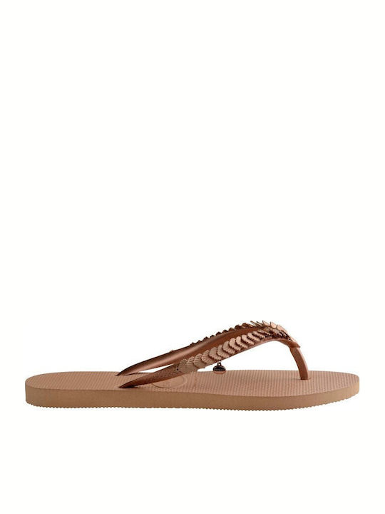 Παιδικές Σαγιονάρες Flip Flops Χρυσές Slim Shell Mesh