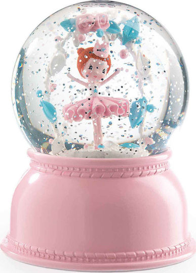 Djeco Kids Decorative Lamp Snow Globe Ballerina Pink