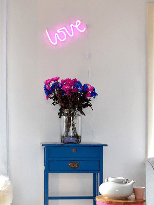 A Little Lovely Company Plastic Kids Wall Light Love