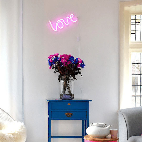 A Little Lovely Company Kinder Wandleuchte Kunststoff Love