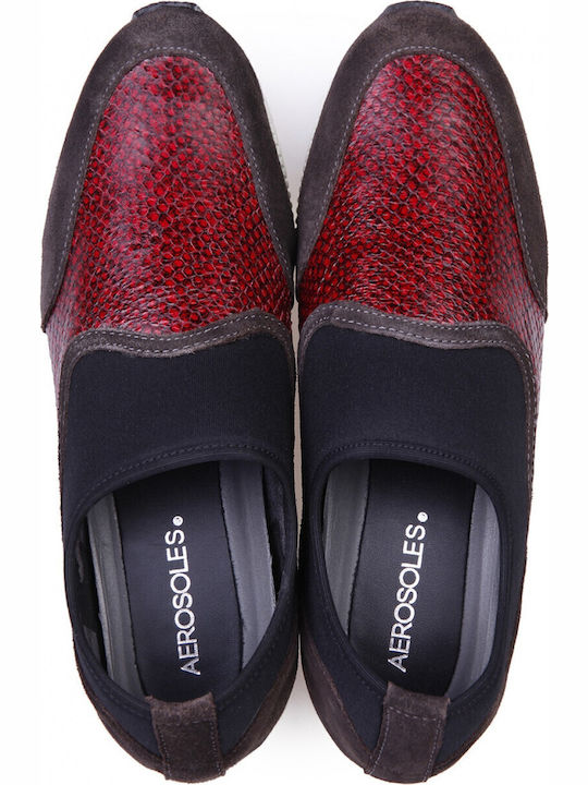 Nice Curves Anatomic Women's Slip-On Leather Berry