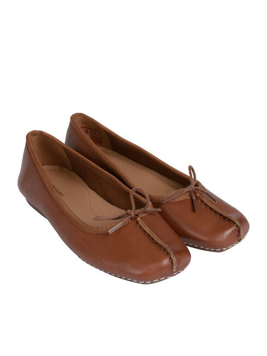 Leather Ballerinas Freckle Ice Tabac Brown